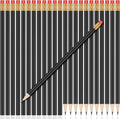 Outus 24 Pieces Round Pencils Cute HB Graphite Wood Pencils Bulk with Eraser for School Writing Drawing Sketching Wedding Office Supplies(Black)