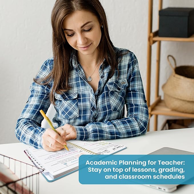 Taja Planner 2026-2027, Jul 2026-Jun 2027 Monthly & Weekly Calendar Planner | 6.3" x 8.5", Hardcover Academic Calendar, Teacher Student Agenda Book with Tabs, School Office Supplies, Aegean Breeze