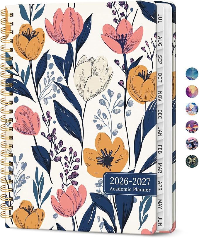 Academic Planner 2026-2027, Jul 2026-Jun 2027 Monthly & Weekly Planner
