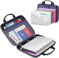 Fireproof Binder Organizer with 20 Pack Binder Pockets & Lock,Blue | Important Document Box with Zipper,Water Resistant Hard Case, Portable Home Office Safe Storage Protection for Letter Size