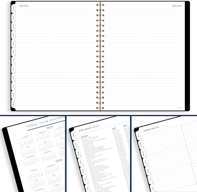 AT-A-GLANCE 2027 Planner, Weekly & Monthly, 8.5" x 11", Signature Lite, Black (YP905L0527)