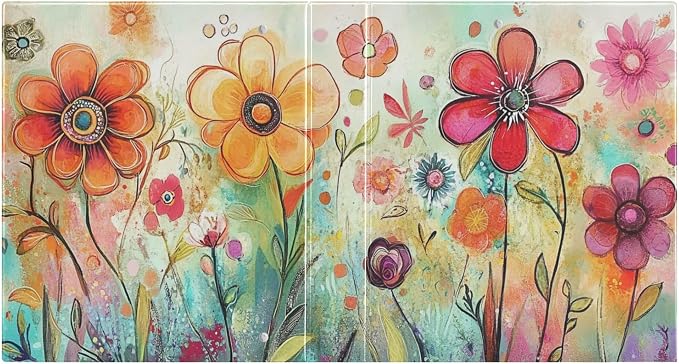 Flowers Round Ring Binders 1.5 Inch Cute 3 Ring Clipboard Binder for Office School Work Supplies Document 200 Sheet Capacity Easy Open 2 Pieces