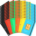 72 PCS 3 ring pencil pouches bulk in 6 Colors, School Classroom Supplies | Pencil Pouch for 3 Ring Binder, Zipper Pencil Pouches with Clear Window for Classroom Office School Supplies