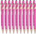 STREADVE Personalized Custom Pens 20 Engraved Writing Pen with Name Logo, Customized Promotional Items Stylus Pen Gifts for Women Realtor Quinceañera Wedding Business, Pink