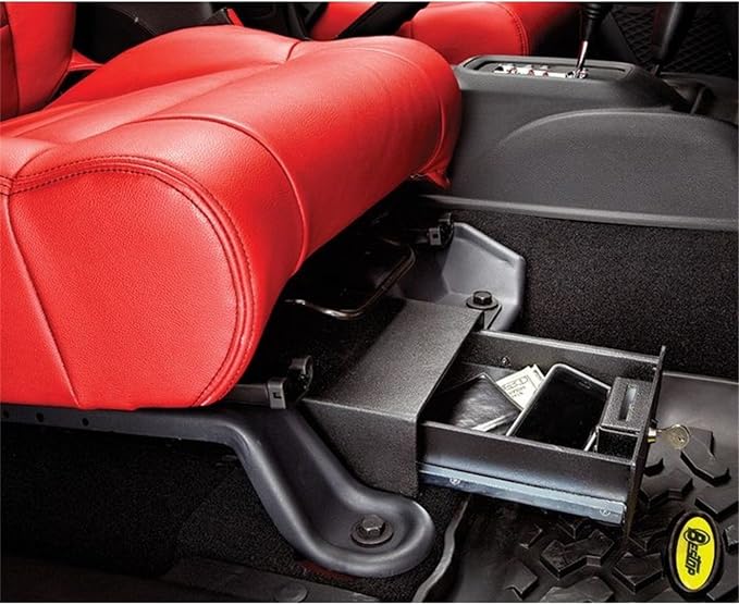 Bestop Underseat Lock Box 4264201 for Jeep Wrangler JK 2007-2018 | Fits Jeep Wrangler JK 4-Door & 2-Door, passenger side, 2007-2018, 1-Year Warranty