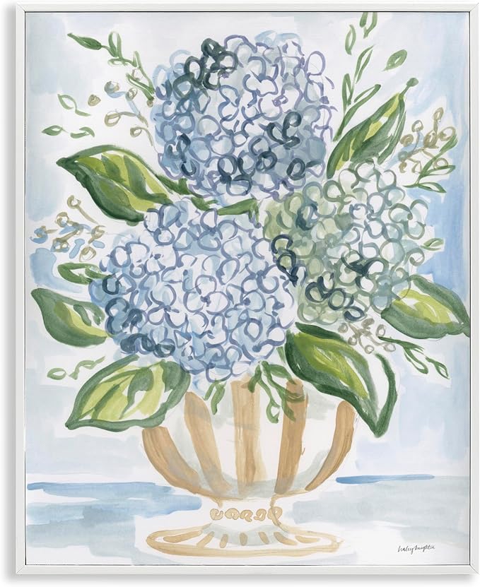 'Serena Pastel Hydrangea Bouquet'| Framed Giclee Art | Stupell Industries | White, 16 x 20 Inches, Easy to Hang and Sturdy, Made in USA, by Haley Knighten
