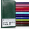 Gallery Leather Pocket Monthly Planner 2026-2027 Acadia Green