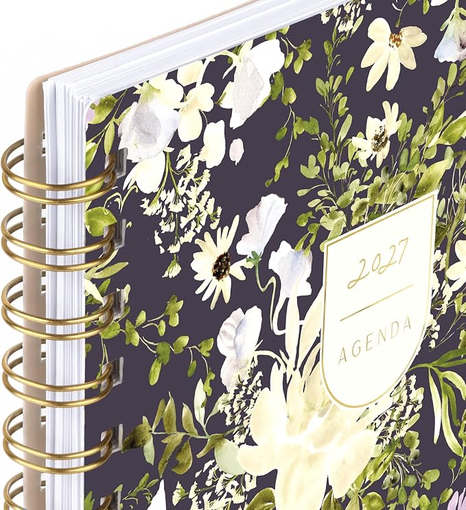 Mead Cambridge 2027 Planner, Weekly & Monthly, 5.5" x 8.5", Leah Bisch, Peony Garden (LB57-200-27)