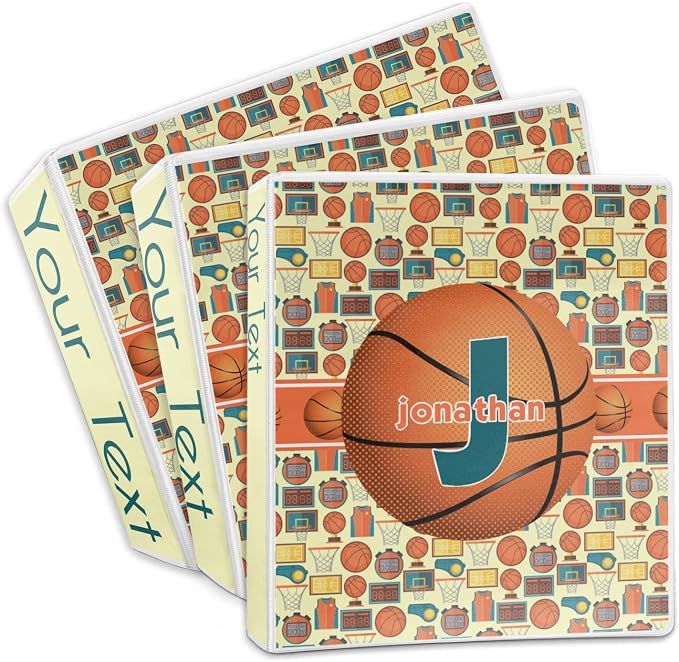 Personalized Basketball 3-Ring Binder - 3 inch