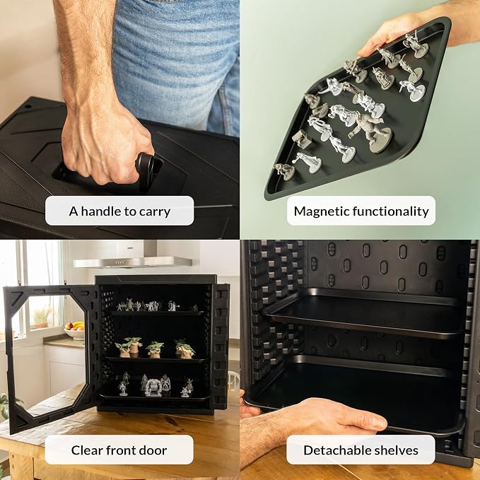 Miniature Carrying Case for Collectibles | Miniature Storage & Display Case for Figurines | Figure Model Holder & Transport Box | Also for Action Figures