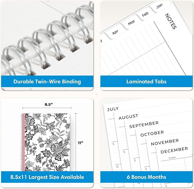 Blue Sky 2027 Weekly & Monthly Planner Calendar, 8.5"x11", Analeis