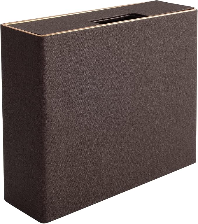 PU Leather Stackable Organizer Drawer, Executive Office Supplies Desktop Filing A4 File Cabinet/Holder for Jewelry/Bill/Paper/Documents/Makeup Home Decor Stationery Storage Box, Coffee