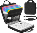MoKo Zipper Binder, 3 Inch 3 D Ring, 5 Tab File Folders, 700 Sheets, Black | Water-repellent 900D Oxford fabric with 5 folders, 2 mesh pocket, reinforced handle and adjustable shoulder strap.