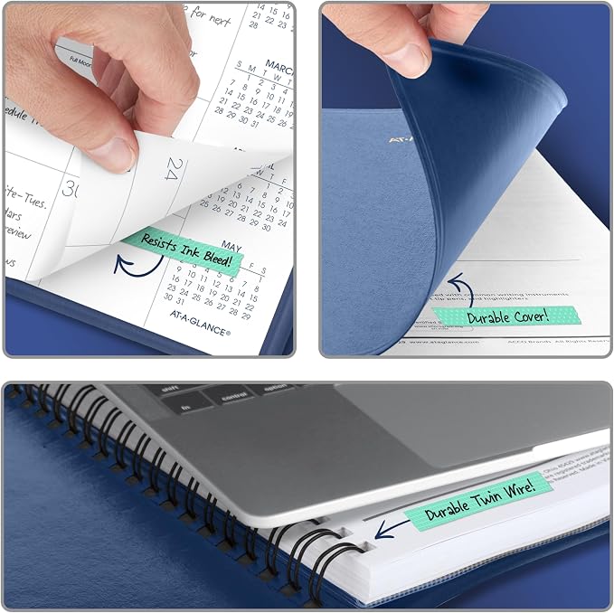 AT-A-GLANCE 2027 Planner, Monthly, 7" x 8.75", Unruled Daily Blocks, Blue (701242027)
