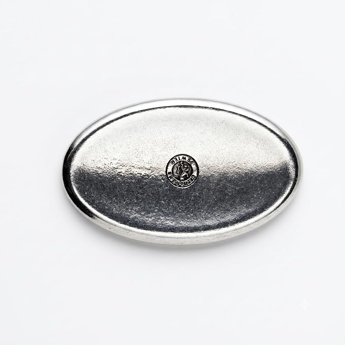 Fine Pewter What Would You Attempt Paperweight | Oval Office Decor | Handcrafted lead-free pewter smooth oval desk weight featuring an engraved quote and stamped brand maker mark