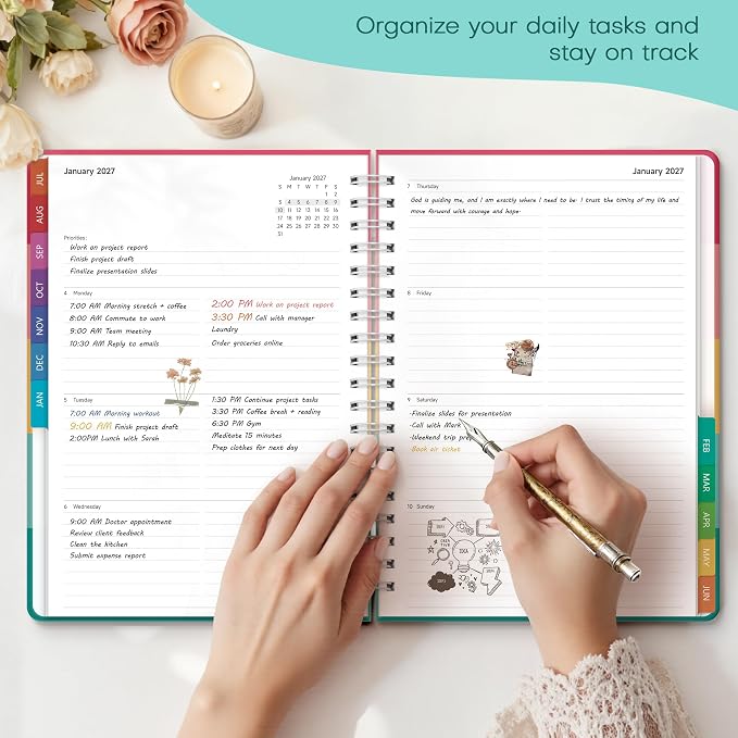 Planner 2026-2027 Weekly & Monthly Academic Planner, 7.4" x 10.2"