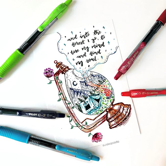 PILOT G2 Pens, Assorted Color Inks, 36-Pack Tub