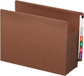 Smead End Tab TUFF® File Pocket, Reinforced Straight-Cut Tab, 7" Expansion, Tyvek® Gusset, Extra Wide Letter Size, Redrope, 5 per Box (73795)