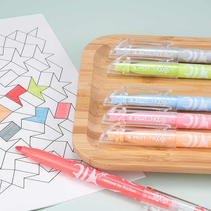 PILOT FriXion Light Pastel Collection Erasable, Assorted Color Inks, 5-Pack