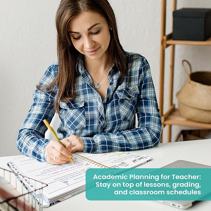 Taja Planner 2026-2027, Jul 2026-Jun 2027 Monthly & Weekly Calendar Planner | 8.5" x 11", Hardcover Academic Calendar, Teacher Student Agenda Book with Tabs, School Office Supplies, Drifting Whales