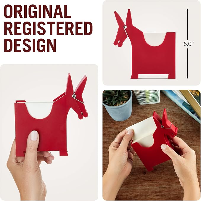 Morris the Donkey: Desktop Memo Holder | Cute Desk Accessories & Office Supplies | Funny Desk Decor & Office Accessories | Desk Supplies: Holders & Dispensers | Sticky Note Holder | by Monkey Business