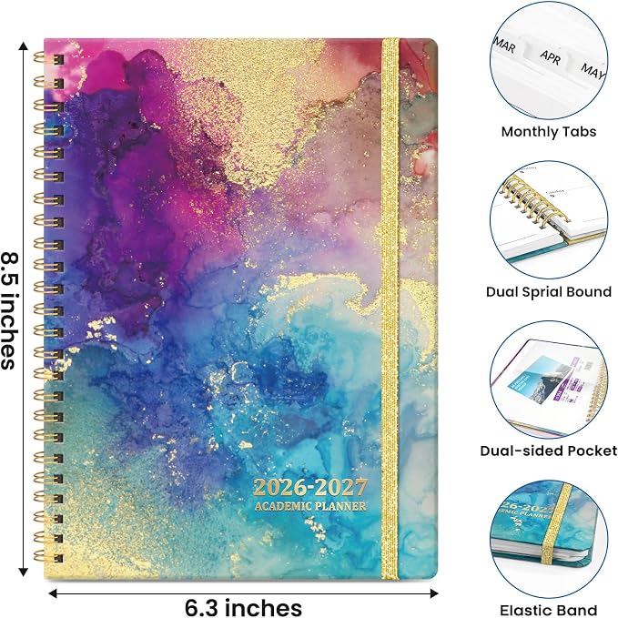 ZOTIA Planner 2026-2027 Jul 2026-Jun 2027 Academic Monthly & Weekly Planner