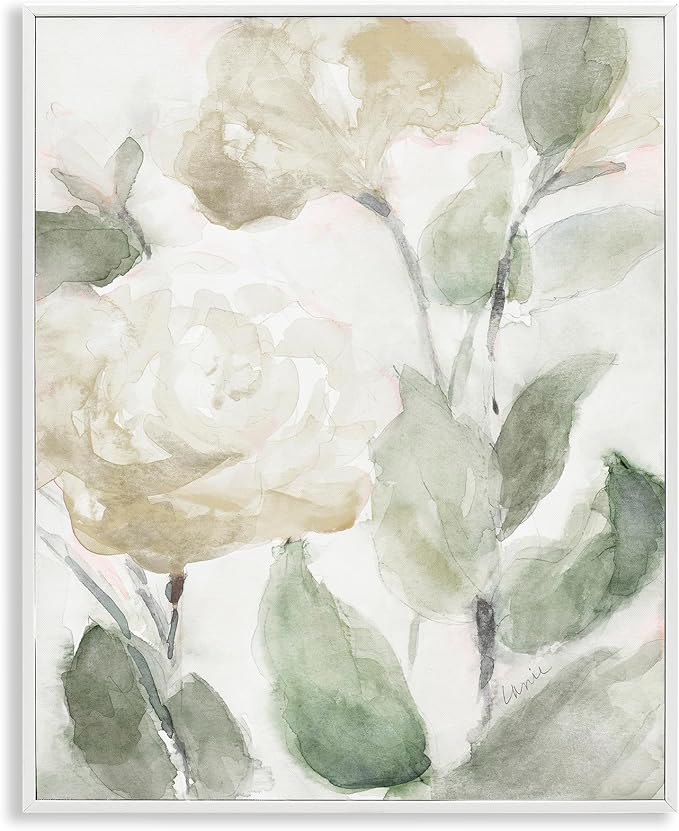 Stupell Industries 'Charming Abstract Florals', Framed Giclee Art, White, 11 x 14 Inches, Easy to Hang and Sturdy, Made in USA, by Lanie Loreth