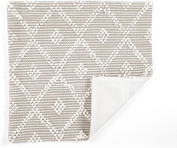 Lush Decor Adelyn Decorative Throw Pillow Cover, 20" W x 20" L, Neutral - Square Pillow - Neutral Diamond Pillow - Textured Pillows - Hygge Decor - Farmhouse Throw Pillows For Bed, Couch, Or Chair