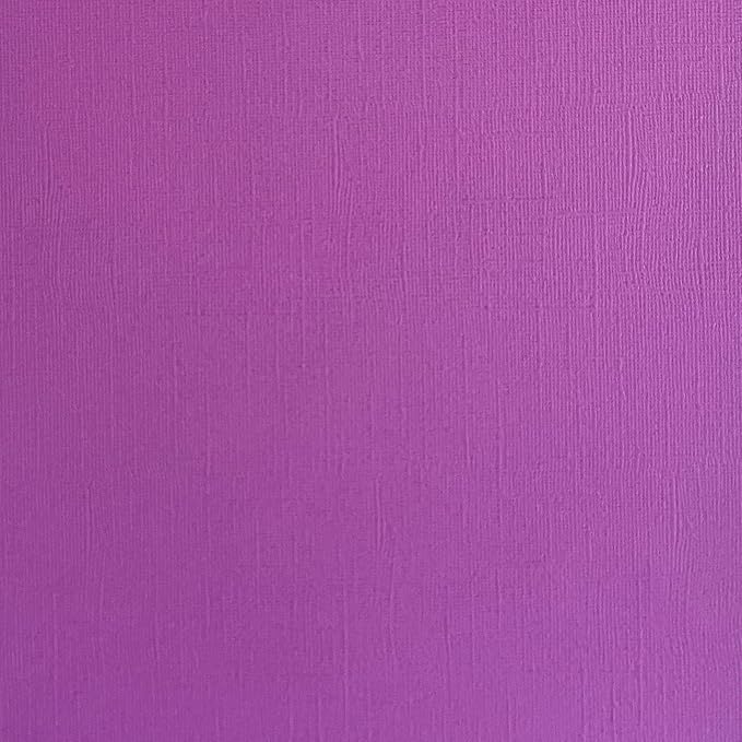 Mardi Gras Purple—12x12 Textured Cardstock | 80lb Textured Purple Scrapbook Paper | Premium Cardstock for Cricut Cutting | 25 Sheets
