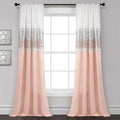 Lush Decor Night Sky Window Curtain Panel, Single 42"W x 84"L White & Blush - Sequin Backdrop Curtain - Room Darkening Curtains For Bedroom - Glam Decor