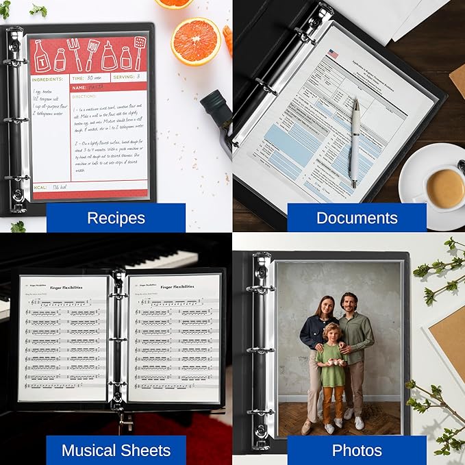 500 Pack Sheet Protectors for 3 Ring Binder, 8.5 x 11 Heavy Duty | Clear Page Protectors for Paper, Plastic Sleeves, Top Loading, Reinforced 3-Hole Punch, PVC Free Acid Free Archival Safe