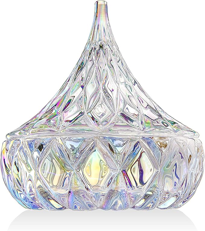 Godinger Hershey Candy Dish, Chocolate Dish, Crystal Decor (Iridescent) Living Room & Dining Room Decor