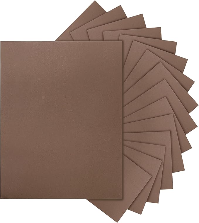 Silunkia 28 Sheets Coffee Color Cardstock 8.5 x 11 Craft Paper 92lb | Chocolate Brown Card Stock for DIY Card Making, Thank You Cards, Wedding Invitations, Party Invitations