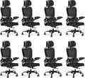 TRALT Office Chair Ergonomic Desk Chair - Gaming Chair with Lumbar Support | 330 LBS Home Office Desk Chairs with Headrest, Reading Chair with Flip-up Armrests, Comfortable Computer Chairs (8, Black)