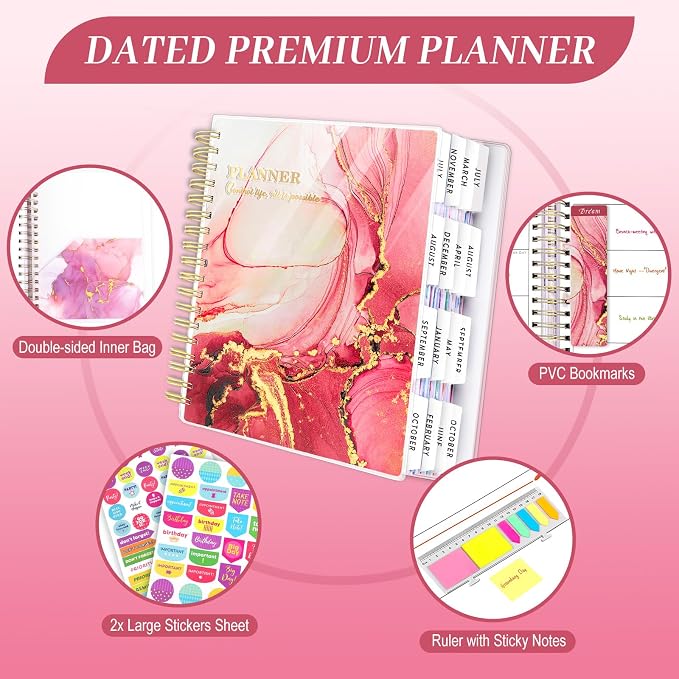 Arundhati Planner 2026-2027, 18 Months Large Daily Weekly Monthly Organizer