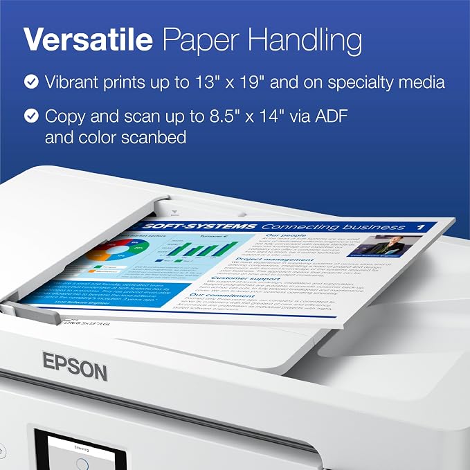 Epson EcoTank ET-15000 Wireless Color All-in-One Supertank Printer with Scanner, Copier, Fax, Ethernet and Printing up to 13 x 19 Inches (Renewed Premium)