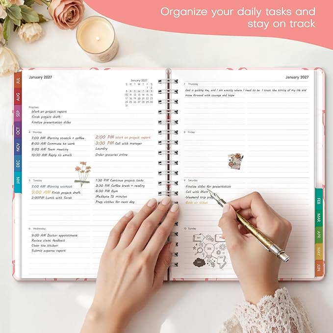 Planner 2026-2027 Weekly & Monthly Academic Planner, 7.4" x 10.2"