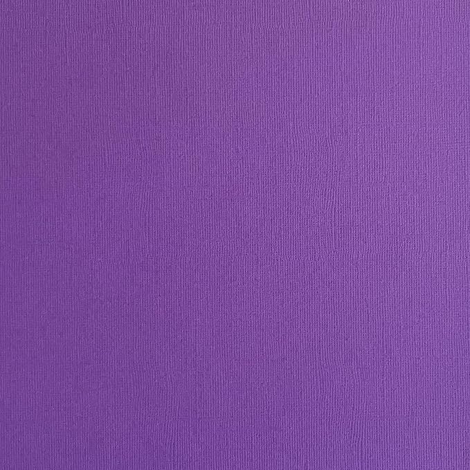 Dutch Iris—12x12 Textured Cardstock | 80lb Textured Purple Scrapbook Paper | Premium Cardstock for Cricut Cutting | 25 Sheets