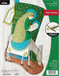 Bucilla, Felt Applique 18" Stocking Making Kit, Holy Journey, Perfect for Holiday DIY Arts and Crafts Projects, 89710E