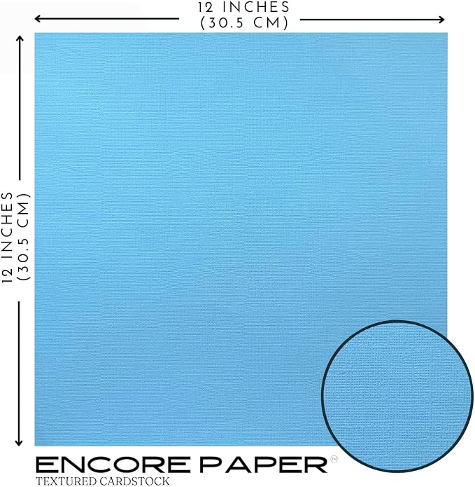 Forget-Me-Not—12x12 Textured Cardstock | 80lb Textured Blue Scrapbook Paper | Premium Cardstock for Cricut Cutting | 25 Sheets