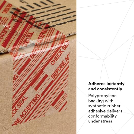 3M Scotch Security Message Box Sealing Tape 3779, 72 mm x 100 m, Individually Wrapped Conveniently Packaged (Pack of 2)