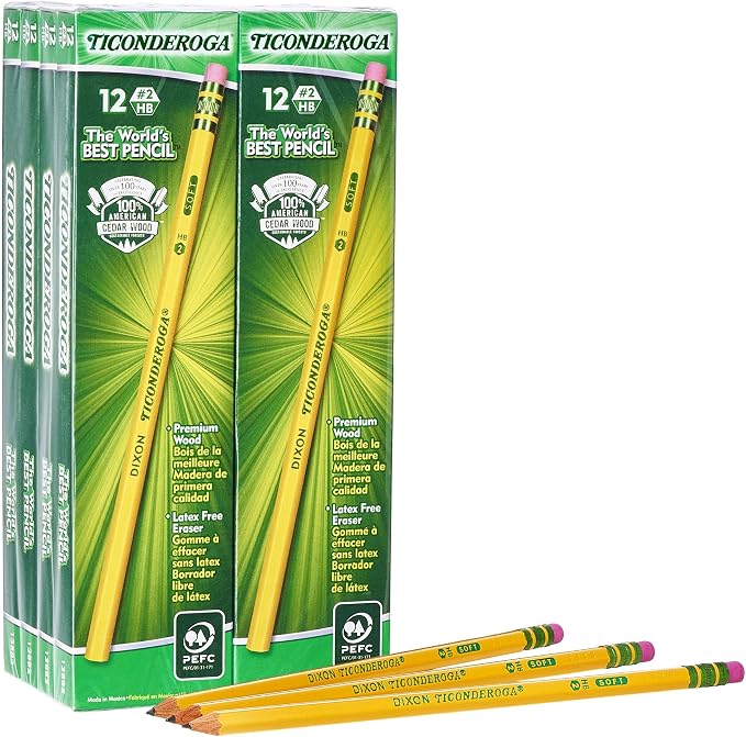 TICONDEROGA Woodcase Pencils 2 Boxes of 96, 192 Pencils Total (13872SP)