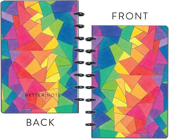 BetterNote COVER 9-Disc Planner Lightweight Durable MEDIUM Prism