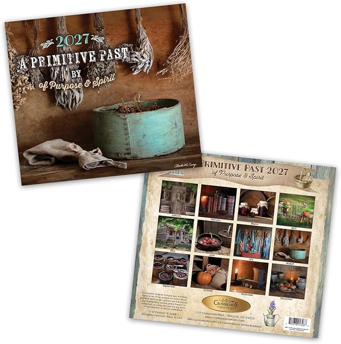 A Primitive Past (Of Purpose & Spirit) 2027 Wall Calendar, USA Printed, 13 x 23.5 Inches