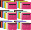 Fainne 60 Pack Pencil Pouches for 3 Ring Binder, A4/letter Size Compatible, 3 Hole Zipper Pouches with Clear Window, Double Zipper Pencil Case Bulk for Office School College Supplies(Multi Color)