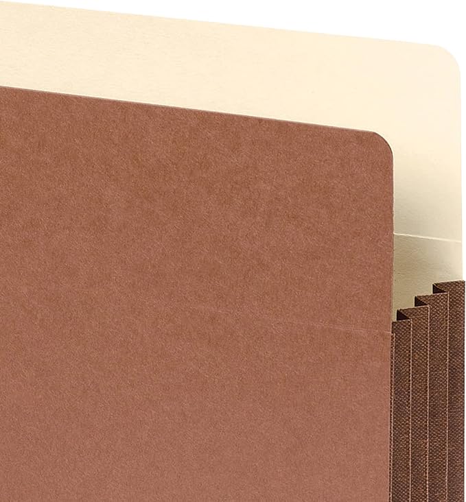 Smead File Pocket, Straight-Cut Tab, 3-1/2" Expansion, Letter Size, Redrope, 10 per Box (73264) (Pack of 5)