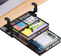Under Desk Drawer, Clamp on Desk Organizer Slide Out Table Storage No Drill | 2Tier Under desk drawer: clamp on desk organizer, under desk drawer slide out, hanging desk organizer, no drill table storage