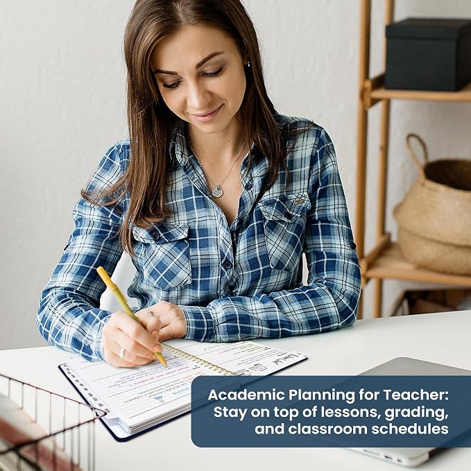 Taja Planner 2026-2027, Jul 2026-Jun 2027 Monthly & Weekly Calendar Planner | 6.3" x 8.5", Hardcover Academic Calendar, Teacher Student Agenda Book with Tabs, School Office Supplies, Lunar Flight