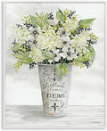 'French Floral Greenery Bouquet'| Framed Giclee Art | Stupell Industries | White, 16 x 20 Inches, Easy to Hang and Sturdy, Made in USA, by Cindy Jacobs