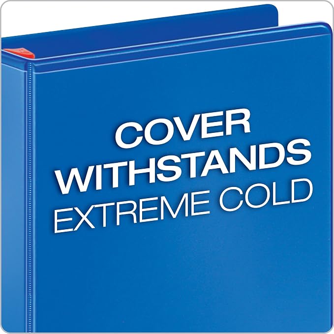 Tops Products 26342 Clearvue Binder, D-Ring,4-Inch Capacity, 11-Inch x8-1/2-Inch, Blue